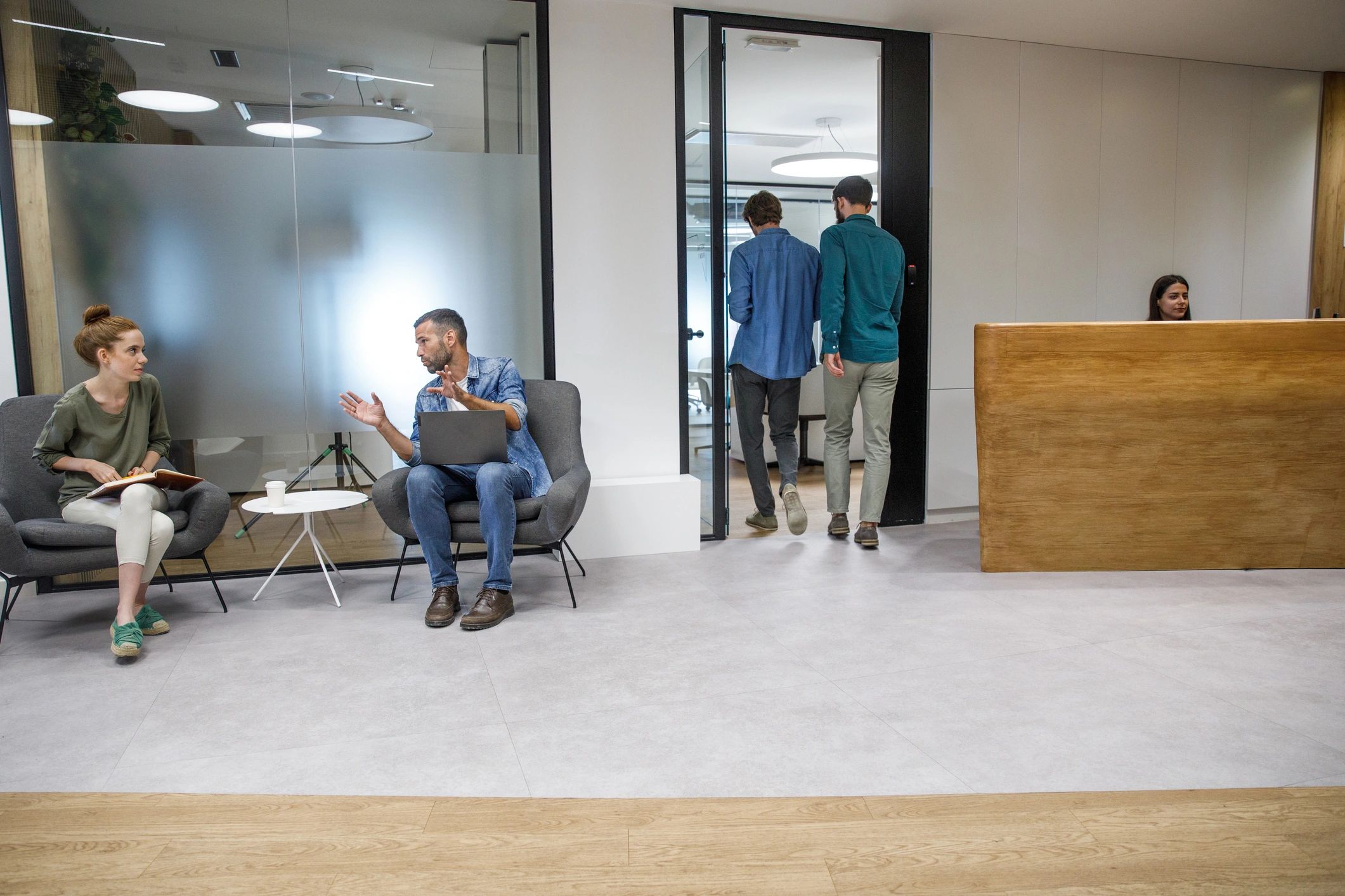 Modern office collaboration space