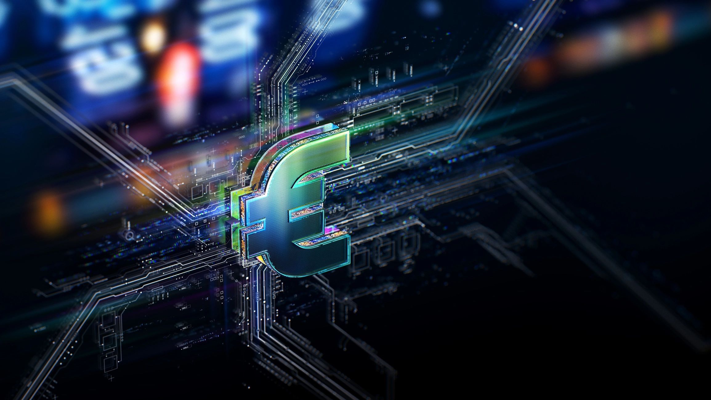 Futuristic digital finance technology background